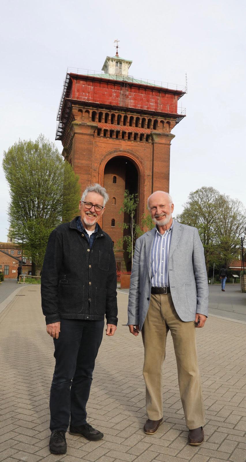 Gazette: Conservation - Griff Rhys Jones (Left) and Andrew Crayston (Right) who is a Trustee of North Essex Heritage