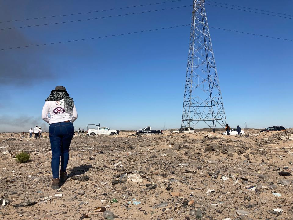 Maria Martinez started searching alone for her son, Francisco Alan Martinez, who disappeared in Altar in 2017. Two years later, she joined the search collective Madres Buscadoras de Sonora, a group of women making a statewide effort to find their missing relatives through pick and shovel with little to no government support.