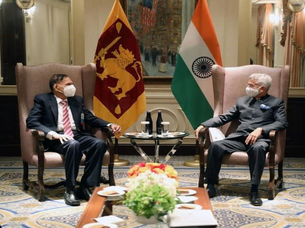 External Affairs Minister S Jaishankar with his Lankan counterpart G L Peiris