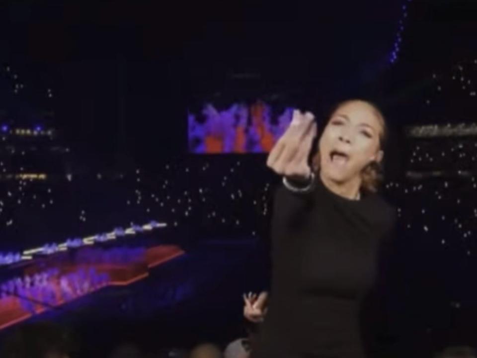 Justina Miles during the Apple Music Super Bowl LVII Halftime Show (Apple Music Super Bowl LVII Halftime Show)