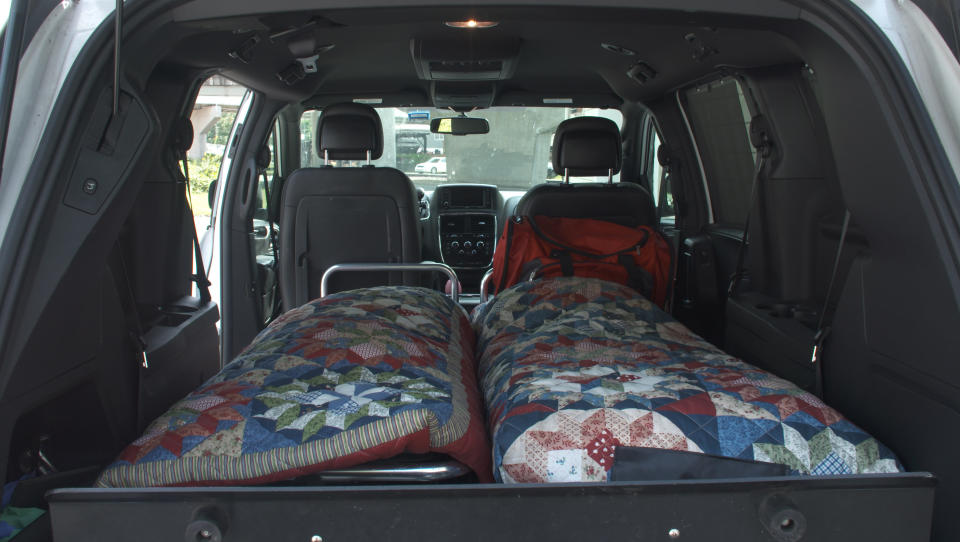 Charleston Mortuary Services has five vans retrofitted to carry two bodies at a time. (Photo: Quincy Ledbetter/HuffPost)