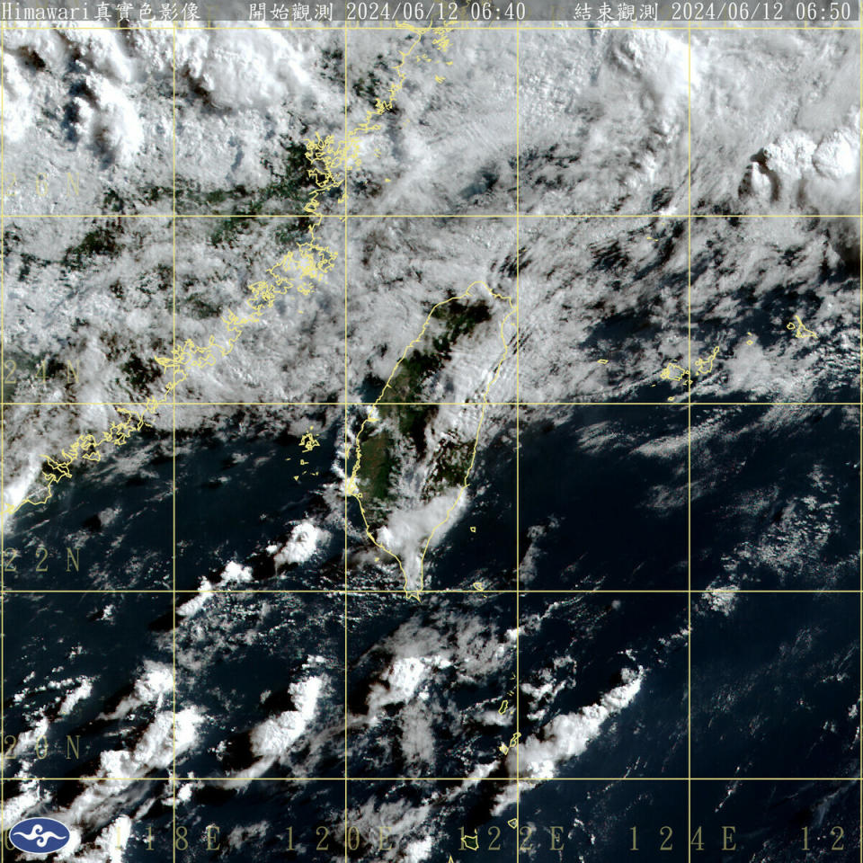 今天南部地區將有短暫陣雨或雷雨，中部、苗栗地區，以及澎湖、金門、馬祖等外島，也會有局部短暫陣雨或雷雨，民眾出門最好準備雨具。   圖：中央氣象署／提供