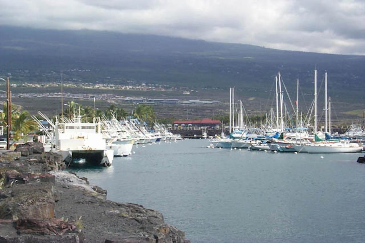 Honokohau Small Boat Harbor in Kailua-Kona, Hawaii.