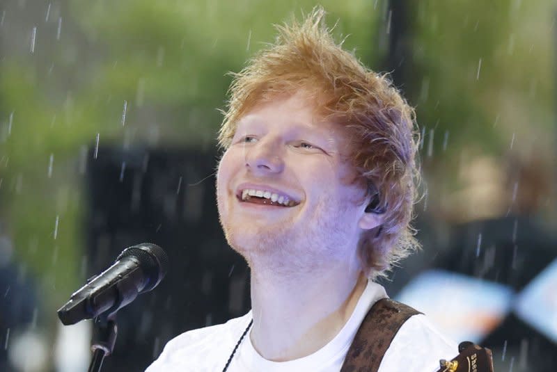 Ed Sheeran performs on "Today" in June. File Photo by John Angelillo/UPI