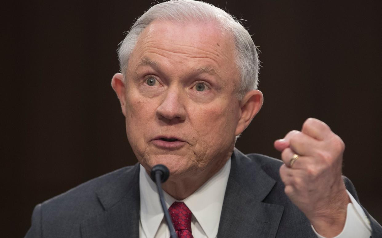 Jeff Sessions, the US attorney general - EPA/MICHAEL REYNOLDS