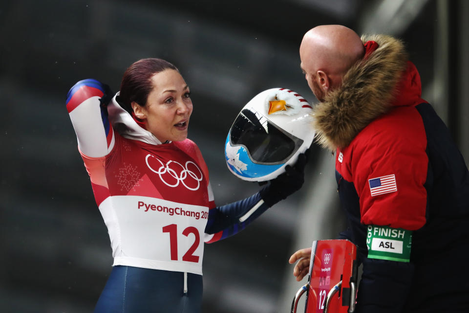 Katie Uhlaender knew her mother was in PyeongChang. She didn’t know she’d see her mother right before the first race of what could be her final Olympics. (Getty)