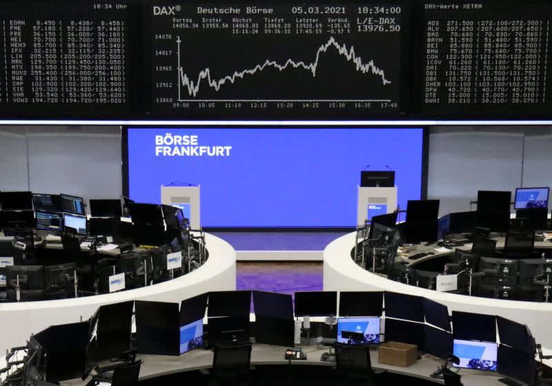 The German share price index DAX graph is pictured at the stock exchange in Frankfurt