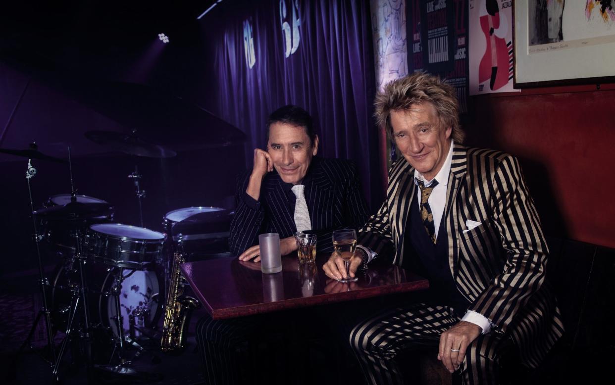 Rod Stewart and Jools Holland