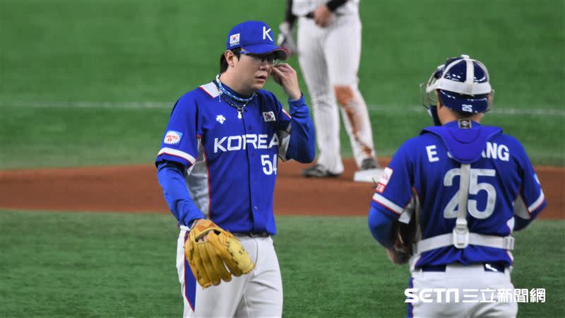 梁玹種是2019年世界棒球12強賽韓國隊王牌。（資料照／記者王怡翔攝影)