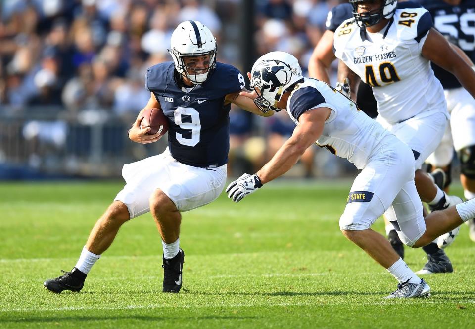 Kent State DB Nate Holley had 17 tackles vs. Penn State in September. (Photo by Joe Sargent/Getty Images)