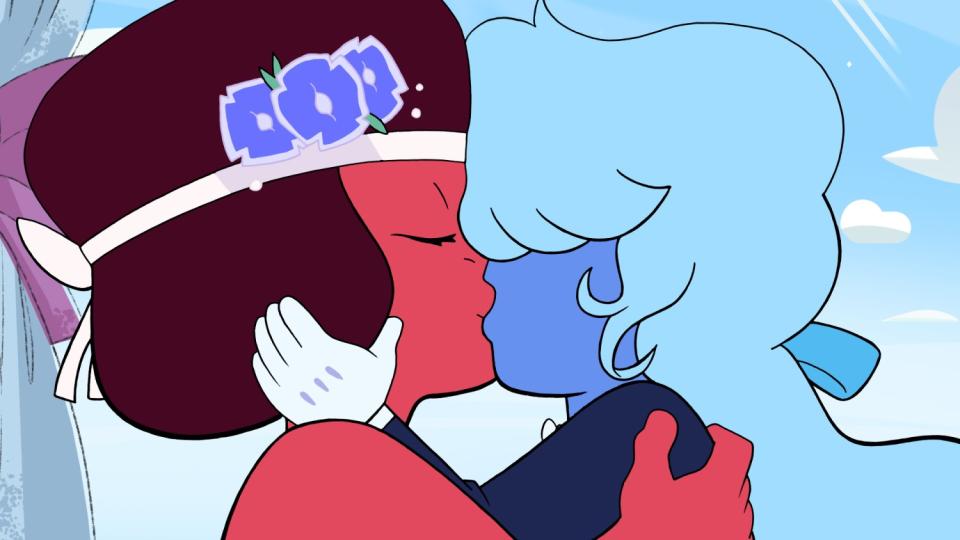 Ruby and Sapphire in 'Steven Universe'