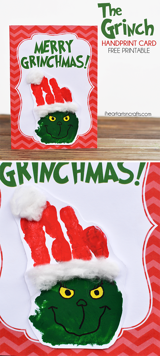 Grinch Handprint Christmas Stockings - For the Love of Food