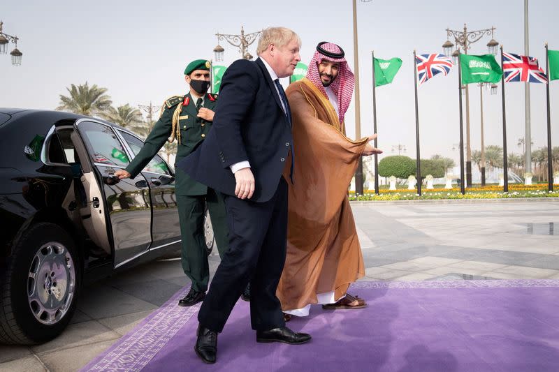 British PM Johnson visits Saudi Arabia and the United Arab Emirates