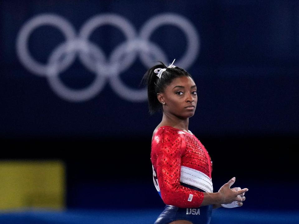 Simone Biles at Tokyo 2020.