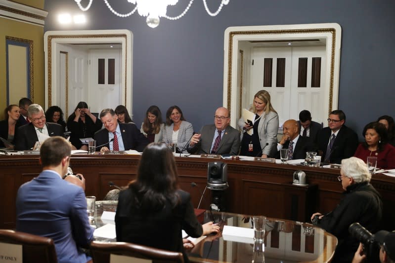 U.S. House of Representatives Rules Committee Chairman James McGovern holds resolution markup on Trump impeachment inquiry on Capitol Hill in Washington