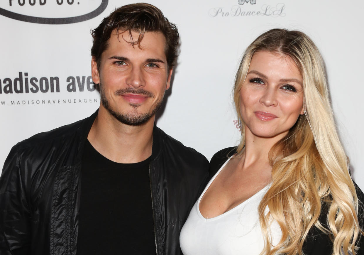 HOLLYWOOD, CALIFORNIA - MARCH 24: Dancer / TV Personality Gleb Savchenko (L) and Actress Elena Samodanova (R) attend the 8th annual Miss Russian LA 2019 at Taglyan Cultural Complex on March 24, 2019 in Hollywood, California. (Photo by Paul Archuleta/Getty Images)