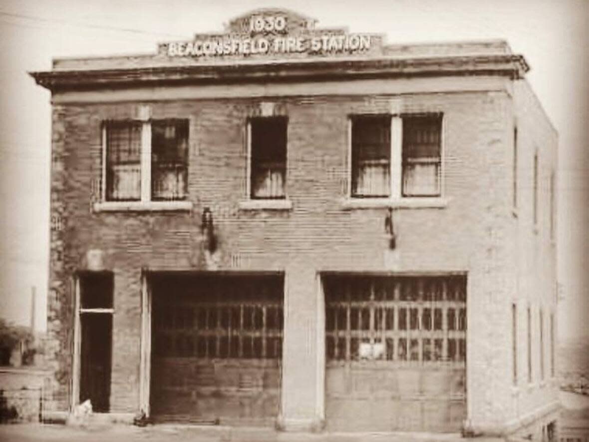 A historical photo of the fire station that still stands on Lancaster Avenue in Saint John. (Submitted by Jake Palmer - image credit)