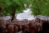 <p>The Great Marquee, which was first put up in 1951, was named in the Guinness Book of Records as the world's largest tent (3½ acres). In 2000 it was replaced by the current modular structure but the remains of the old tent were put to good use – it was cut up and used to make 7,000 bags, aprons, and jackets!</p>