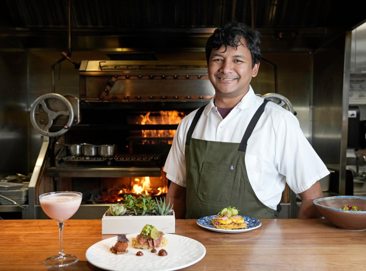 Chef Avishar Barua at his fine-dining restaurant, Agni