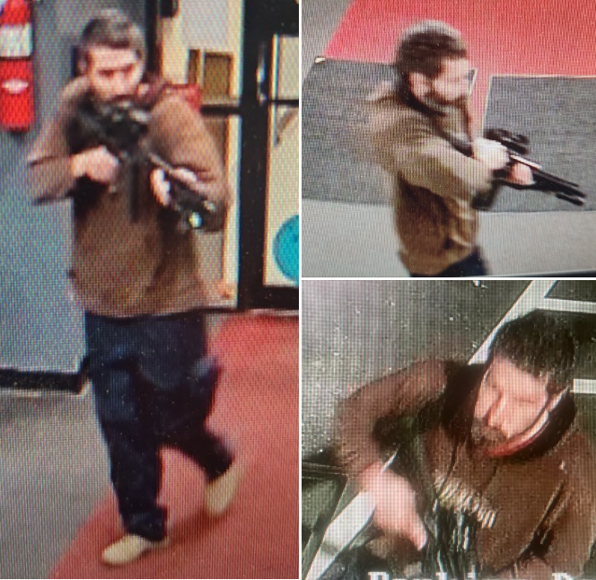 The Lewiston Maine Police Department is asking the public for help identifying the suspect in this photo accused of opening fire in a Maine bowling alley. Authorities said Robert Card, 40, a trained firearms instructor, is a person of interest.