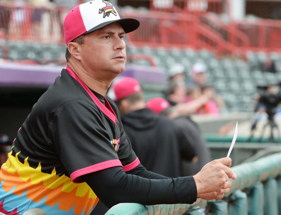 Gabe Alvarez was drafted by Oakland in 1992, later drafted by San Diego and selected by Arizona in the 1997 expansion draft, then made his major league debut after he'd been acquired by Detroit in a 1997 trade.