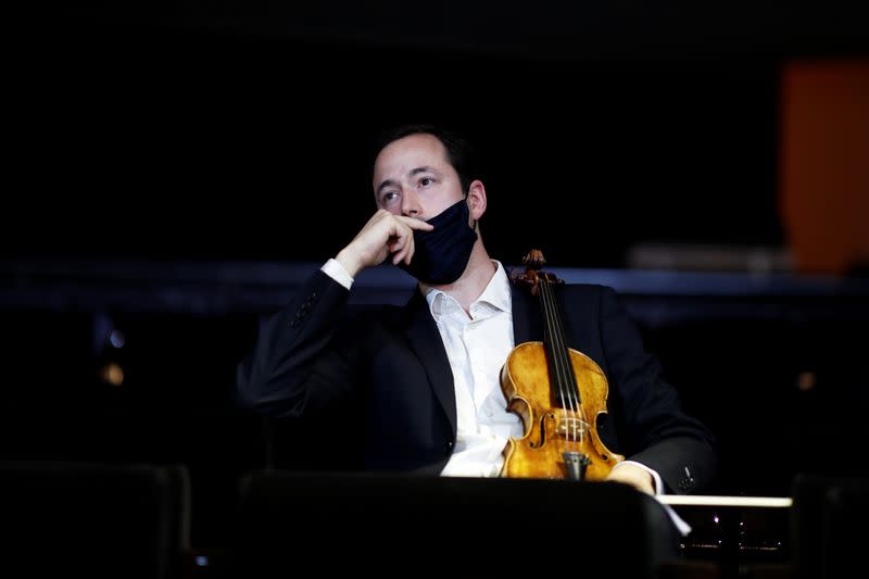 Rehearsal for a concert without audience at the Philharmonie de Paris