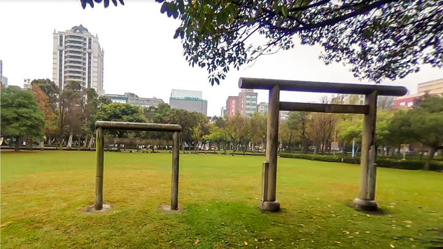 日治時期的遺跡，還保留在原址改建後的公園。（圖／翻攝GoogleMaps）