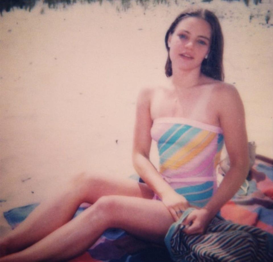 Kate Duffy is seen here in the late 1970s at Seagull Beach in Massachusetts, where she met Tim, the man she would one day marry. Duffy died in December 2022, after a brief battle against pancreatic cancer.