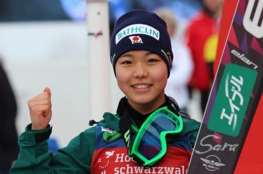 Japan's Sara Takanashi, pictured during the Women's Ski Jumping World Cup, in Hinterzarten, southern Germany, on January 13, 2013. Takanashi is targeting a strong performance at February's world championships to help her bid to win an Olympic gold in Sochi next year