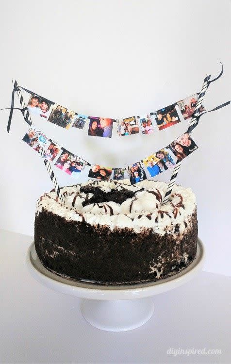 a cake with a picture on top