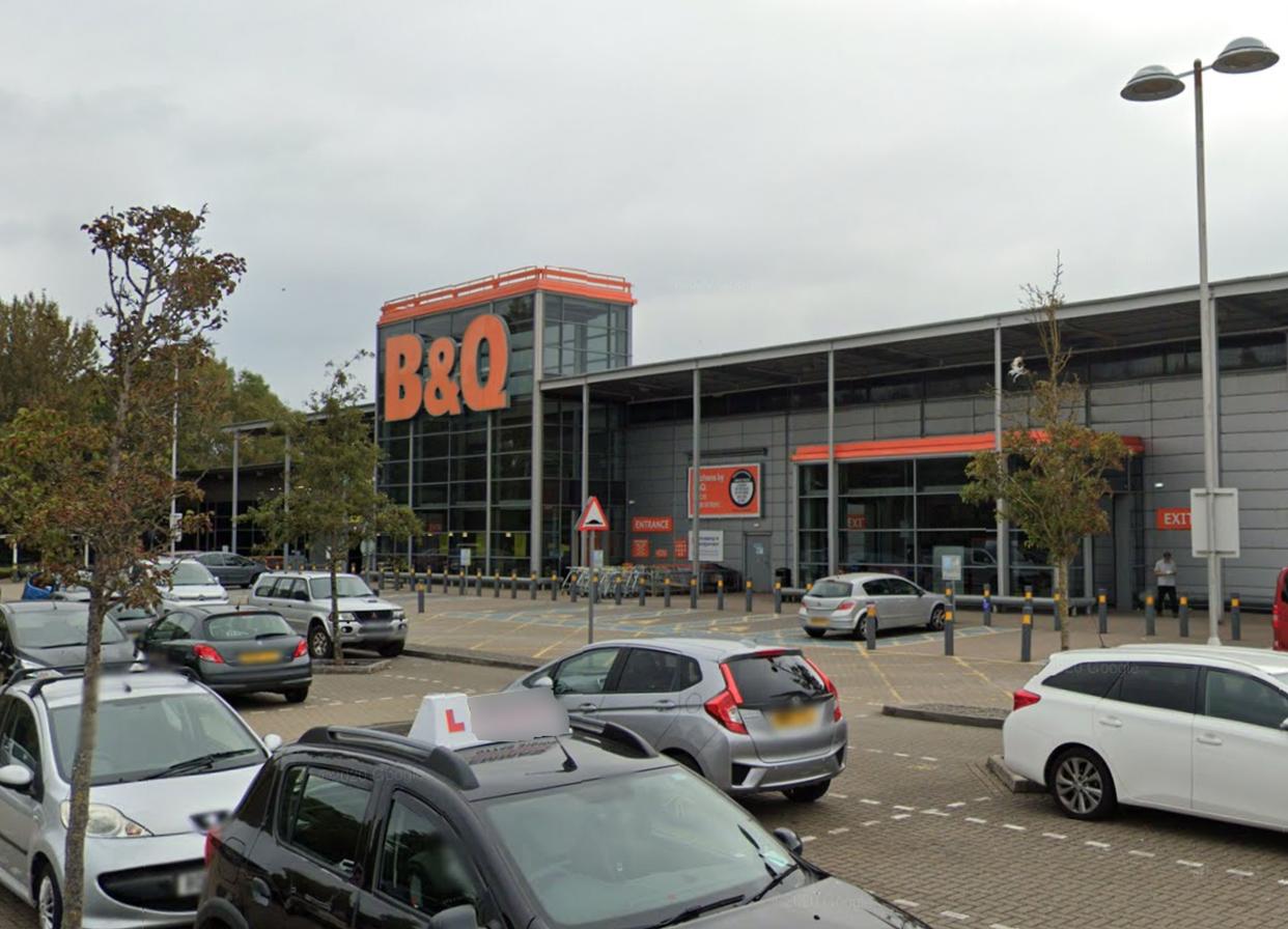 PIC FROM Kennedy News/Google Maps (PICTURED: B&Q WESTON-SUPER-MARE WHERE THE INCIDENT OCCURED)  A sacked B&Q worker has been banned from EVERY STORE in the UK - after branding his colleagues 'c**ts' and declaring 'f**k everyone' in an explosive final customer announcement. Adam Powis filmed himself as he broadcast his foul-mouthed farewell across the hardware giant's branch in Weston-super-Mare, North Somerset, on November 11. A viral video shot by the 18-year-old shows him calmly declaring 'this is a customer announcement. I just got sacked and B&Q are c**ts. F**k everyone. Have a nice day'. DISCLAIMER: While Kennedy News and Media uses its best endeavours to establish the copyright and authenticity of all pictures supplied, it accepts no liability for any damage, loss or legal action caused by the use of images supplied and the publication of images is solely at your discretion. SEE KENNEDY NEWS COPY - 0161 697 4266  
