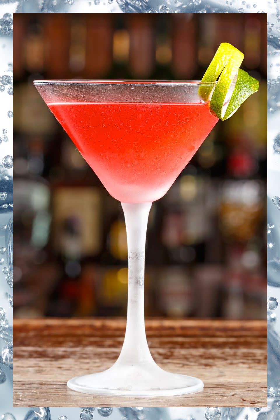 <p>The cosmo became almost ubiquitous in the '90s thanks to the TV show <em>Sex and the City</em>, but this spin on the martini remains just as tasty today as when Carrie Bradshaw made it famous. </p><p>- 1.5 oz citrus vodka<br>- 1 oz Cointreau <br>- .5 oz lime juice<br>- .25 oz cranberry juice</p><p><em>Build all ingredients in a shaker tine with ice and shake. Strain into a martini glass and garnish with lime wheel or zest. </em></p>