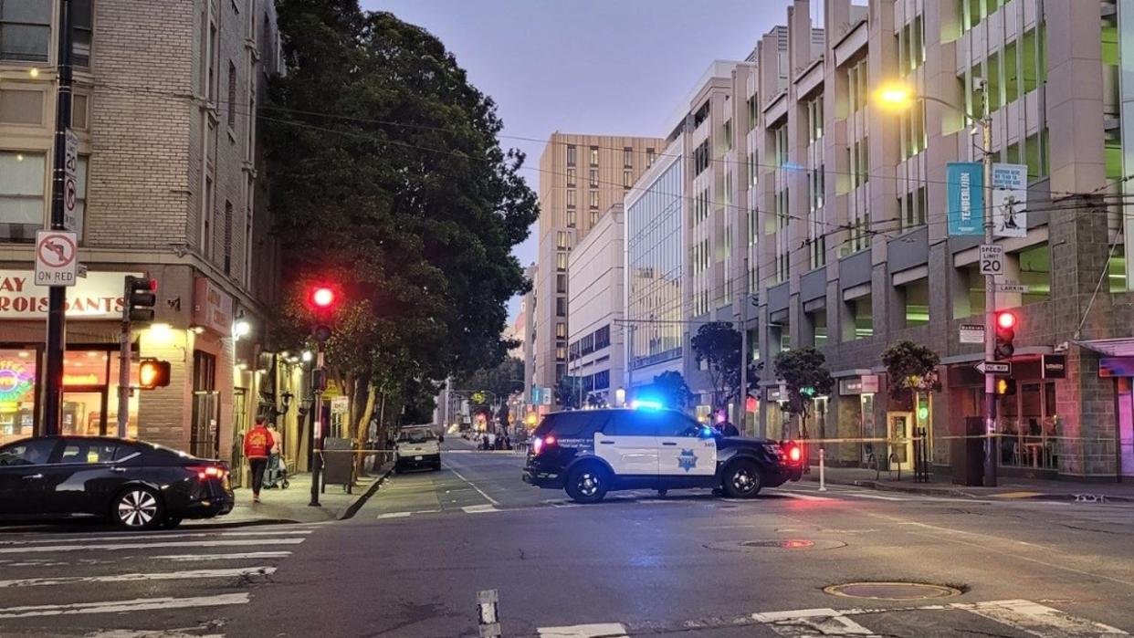 <div>SFPD investigating Tenderloin homicide shooting. July 21, 2023.</div>