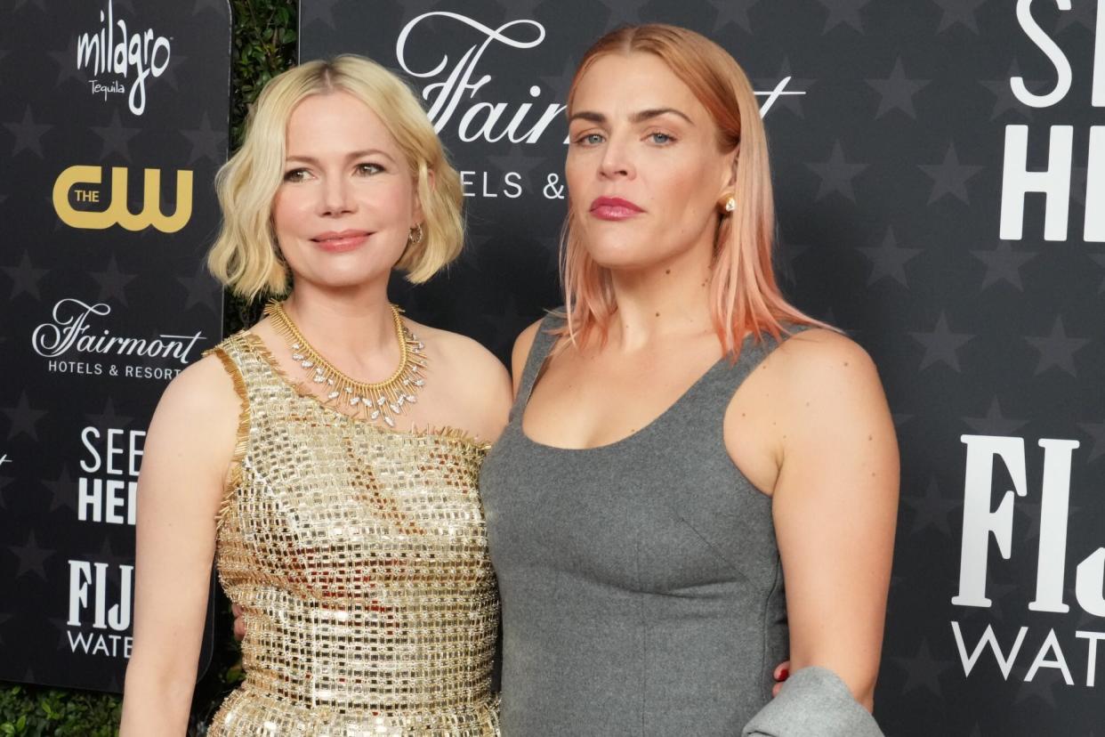 Michelle Williams and Busy Philipps attend the 28th Annual Critics Choice Awards