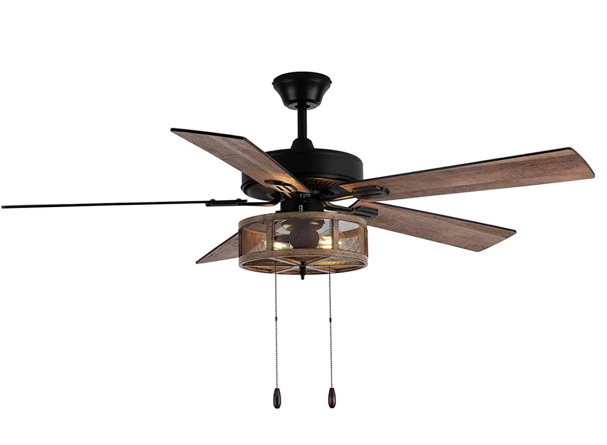 A rustic fan for those favoring a more classic look.