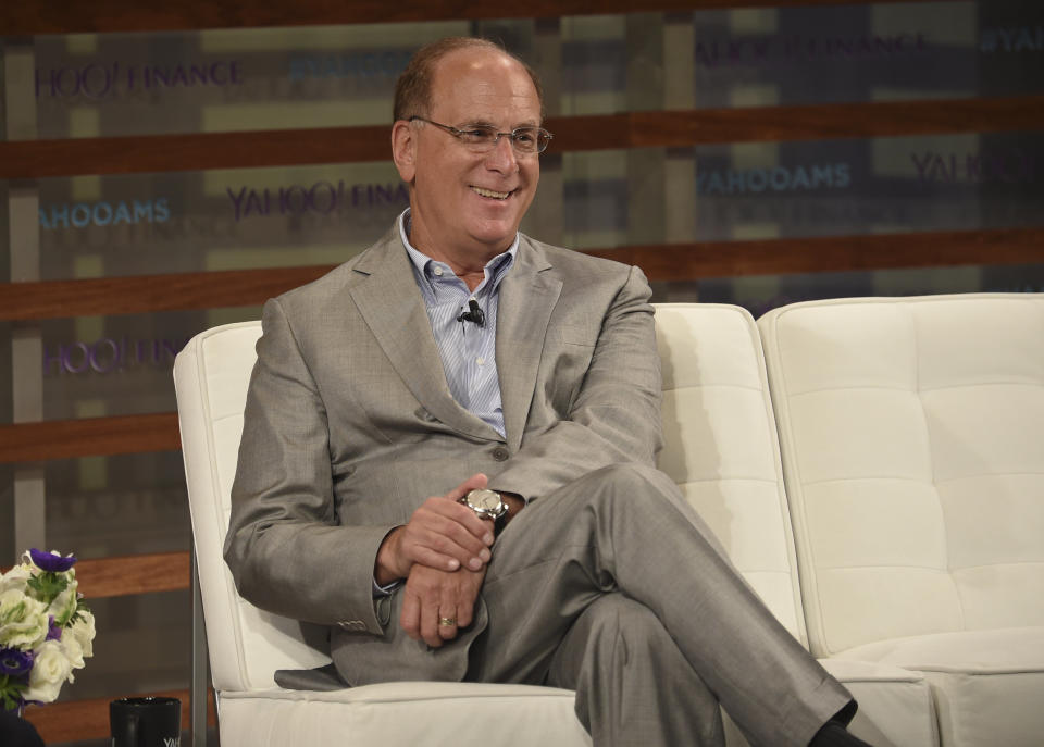 BlackRock CEO Larry Fink participates in the Yahoo Finance All Markets Summit: A World of Change at The TimesCenter on Thursday, Sept. 20, 2018, in New York. (Photo by Evan Agostini/Invision/AP)