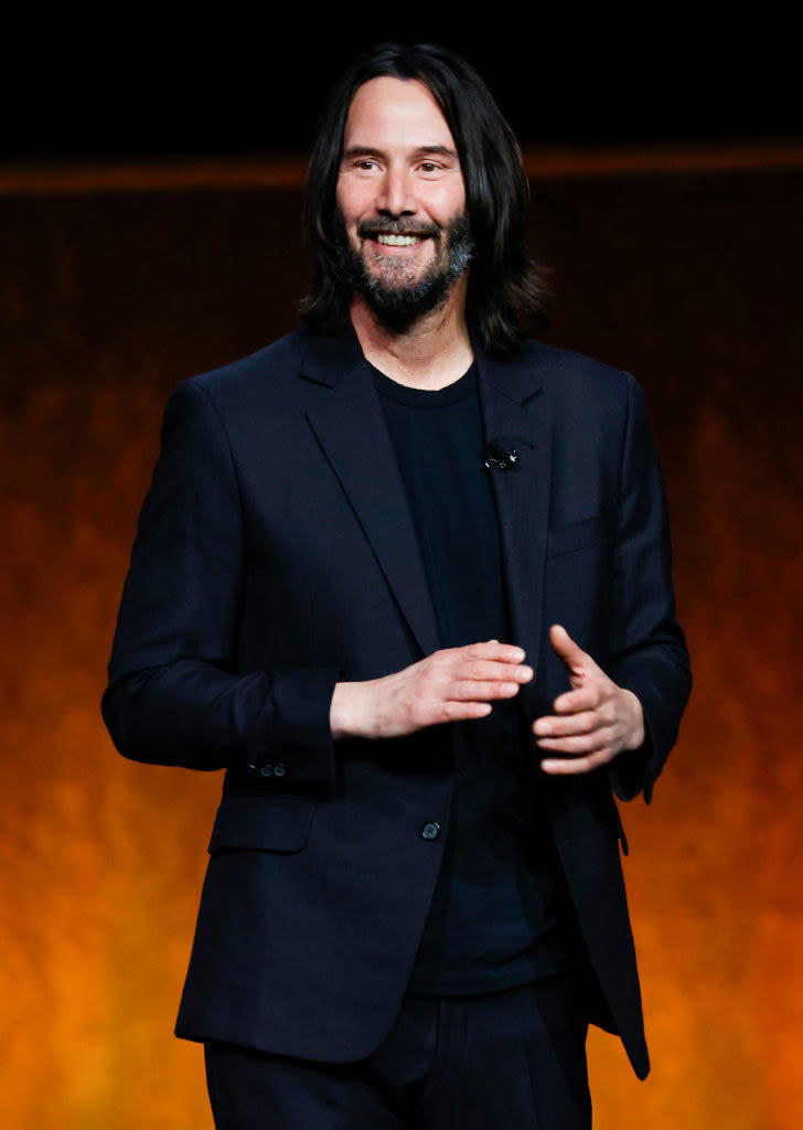 Keanu Reeves smiling