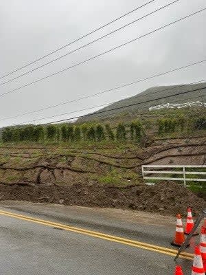 Officials are working to remove the landslide blocking a portion of State Route 150 (California Department of Transportation)