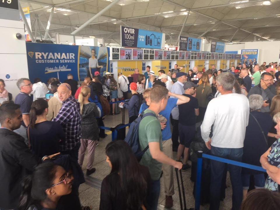 Tens of thousands of passengers have been left stranded at Stansted airport (Simon Calder/Independent.co.uk)