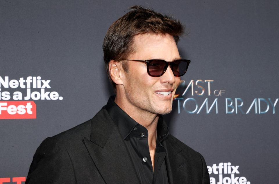 Tom Brady attends the Netflix live comedy event ‘The Greatest Roast of All Time: Tom Brady’ at the Kia Forum in Inglewood, California, on 5 May 2024 (AFP via Getty Images)