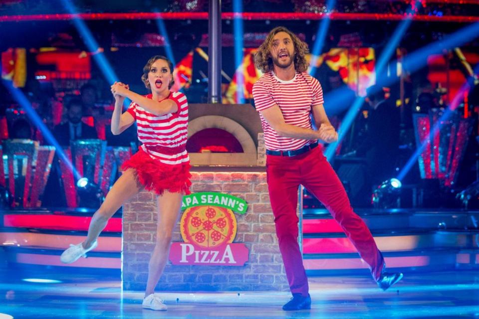 Survived: Katya Jones and Seann Walsh were spared the dance-off after performing the Charleston (BBC/Guy Levy)