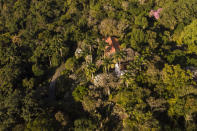 Aerial View of Roberto Burle Marx’s former home, which was elected today as a World Heritage Site by the United Nations Educational, Scientific and Cultural Organization, UNESCO, in Rio de Janeiro, Brazil, Tuesday, July 27, 2021. The site features more than 3,500 species of plants native to Rio and is considered a laboratory for botanical and landscape experimentation. (AP Photo/Mario Lobão)