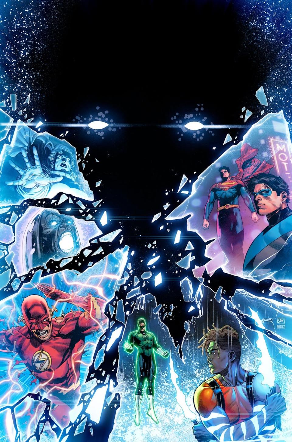 Justice League: Road to Dark Crisis #1 cover, artwork by Daniel Sampere