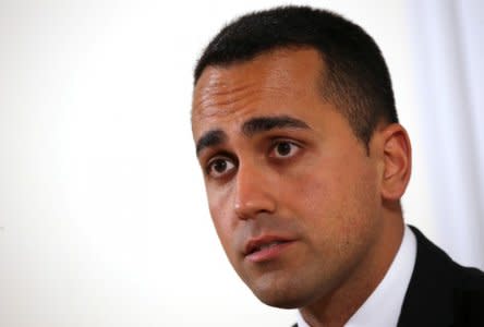 FILE PHOTO: Anti-establishment 5-Star Movement leader Luigi Di Maio at a news conference in Rome, March 13, 2018. REUTERS/Tony Gentil/File Photo