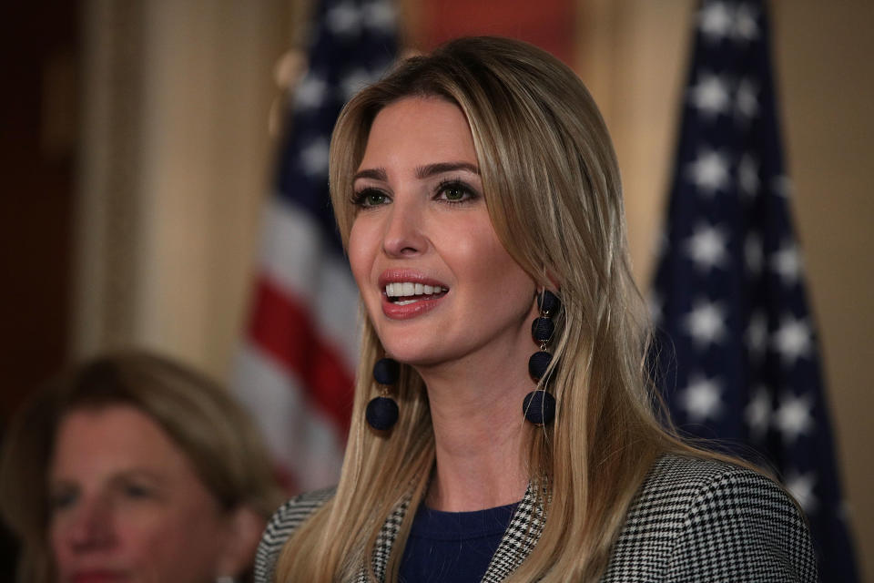 Ivanka Trump, adviser and daughter of President Trump, speaks during a news conference at the Capitol on Oct. 25. (Photo: Alex Wong/Getty Images)