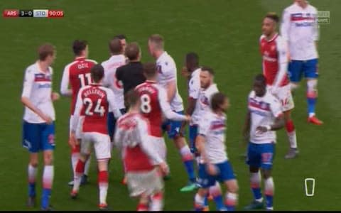 handbags at Arsenal v Stoke - Credit: Sky Sports