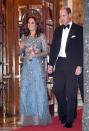 <p>Duchess Kate wore one of her favorite designers, Jenny Packham, to the Royal Variety Performance at the Palladium Theatre in London.</p>