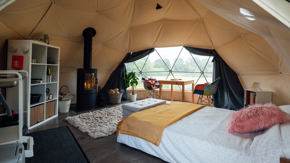 Glamping has expanded into a wide range of options, such as this space-age-style dome in Northumberland, England. - SolStock/E+/Getty Images