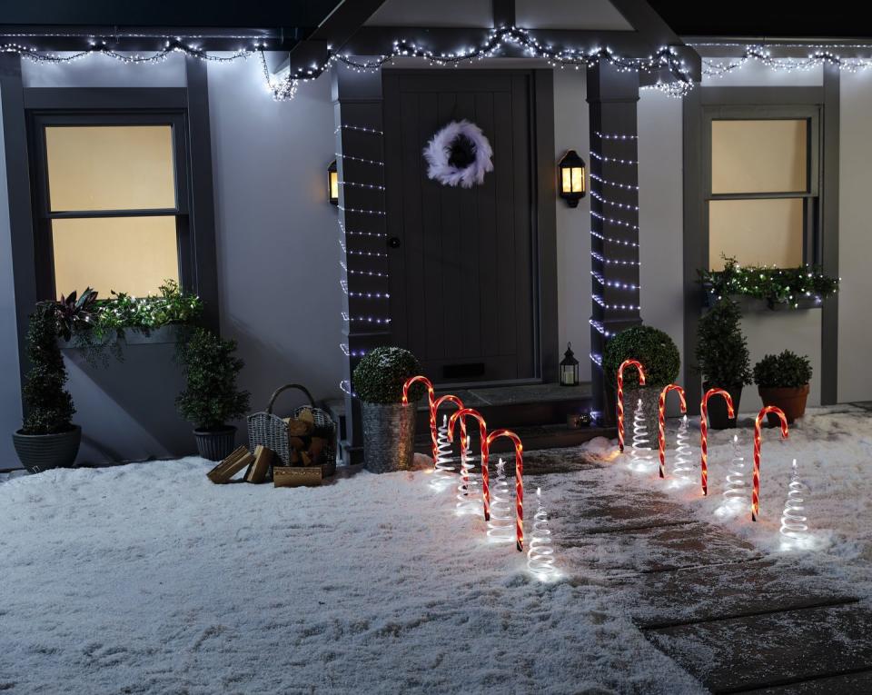 <p>Aldi's battery-powered candy cane and spiral pathfinder lights will bring a winter wonderland feel to any garden. Ideal for lighting the way to your front door, they have both a steady light or flickering option.</p>