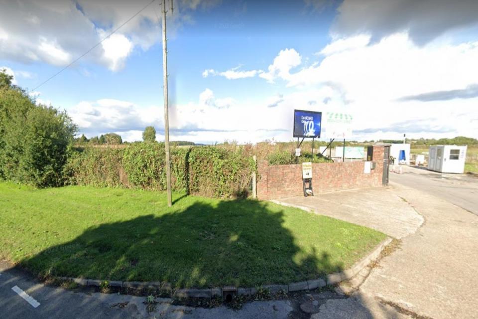 The entrance to the studio's site at the airfield. Image: Google Street View